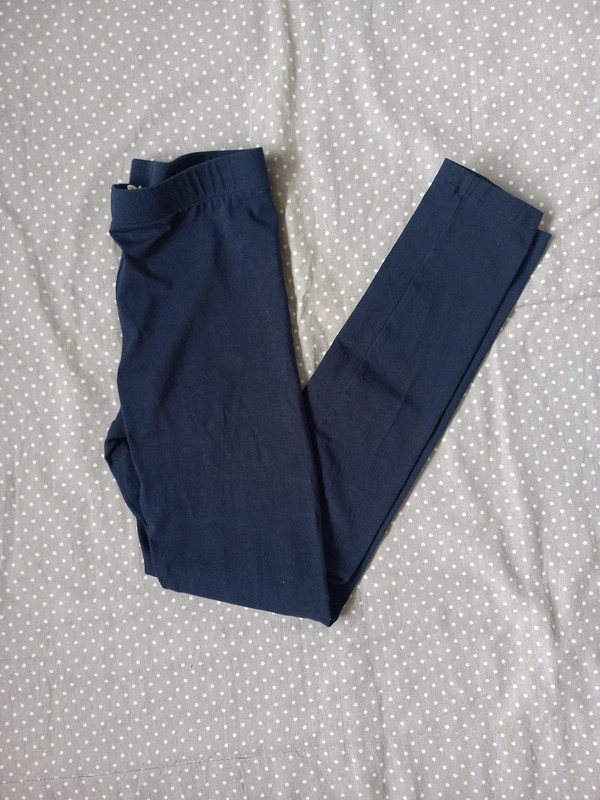 H&M Leggings Gr 146, Mädchen, Sporthose, marine, navy, blau, Herbst