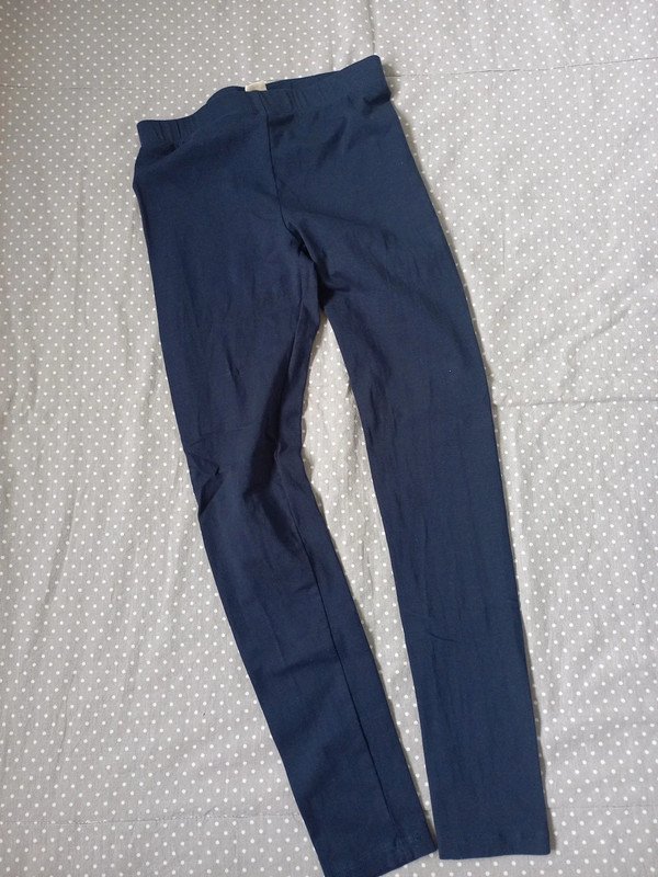 H&M Leggings Gr 146, Mädchen, Sporthose, marine, navy, blau, Herbst