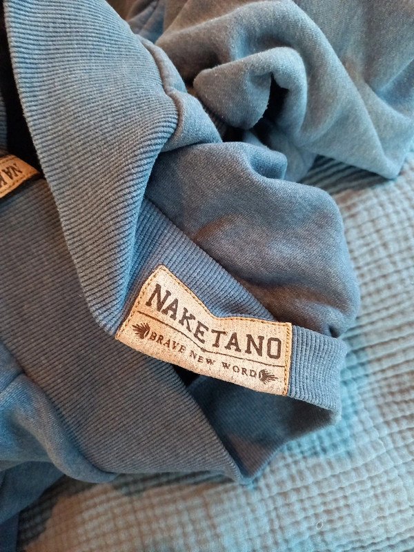 Naketano Sweatjacke Gr 38/M Damen, blau, Jacke, seitlicher Reissverschluss
