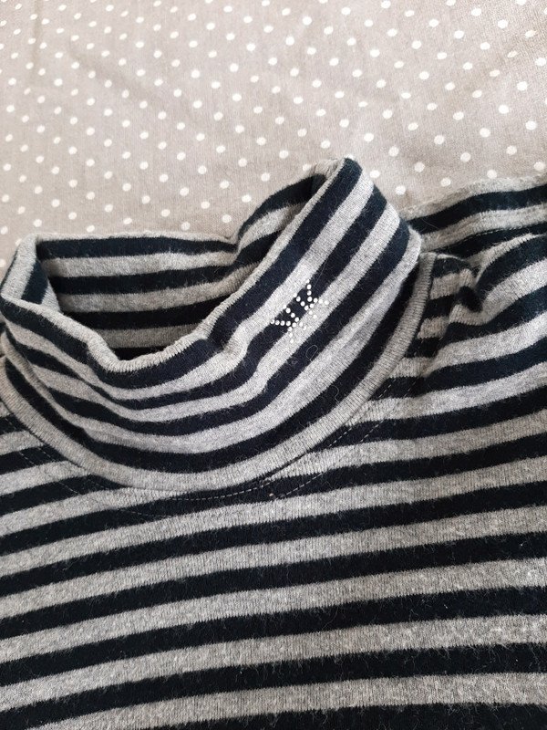 Käthe Kruse Shirt Gr 104, Rolli, Mädchen, Ringel, gestreift grau