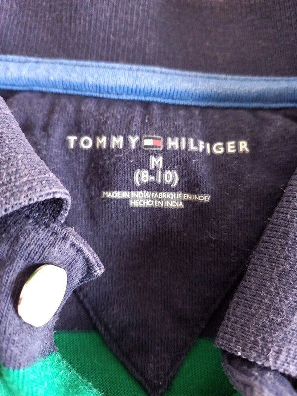 Tommy Hilfiger Poloshirt Gr 128/134/140, Ringel, Junge, navy, Sommer
