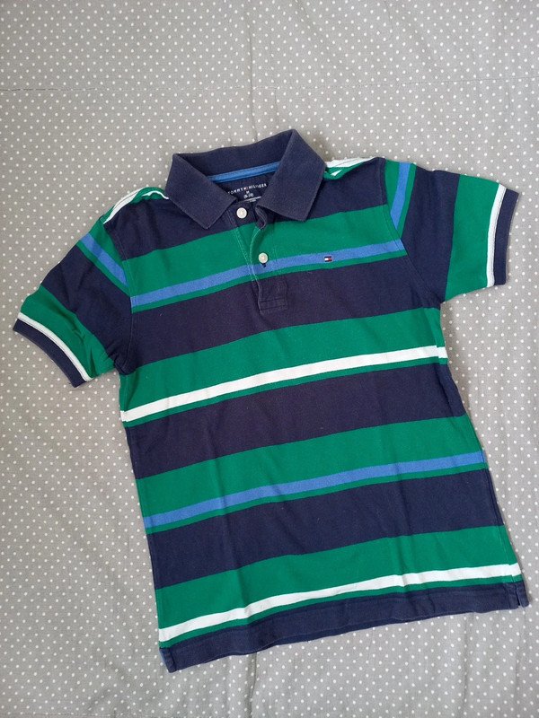 Tommy Hilfiger Poloshirt Gr 128/134/140, Ringel, Junge, navy, Sommer
