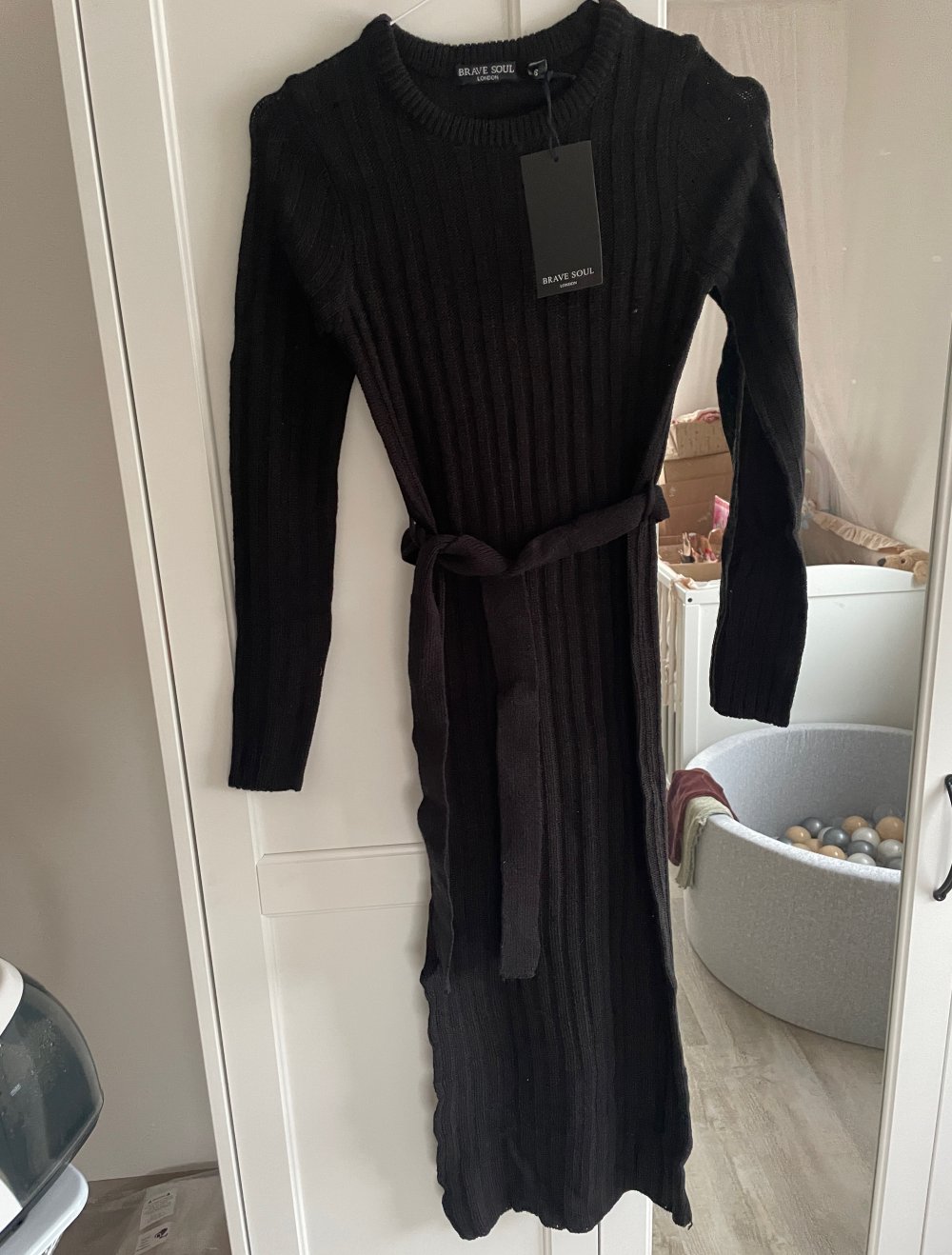 langes Strickkleid
