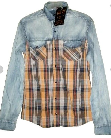 Young & Rich Jeanshemd Gr.S + Karo Holzfäller Look - neu