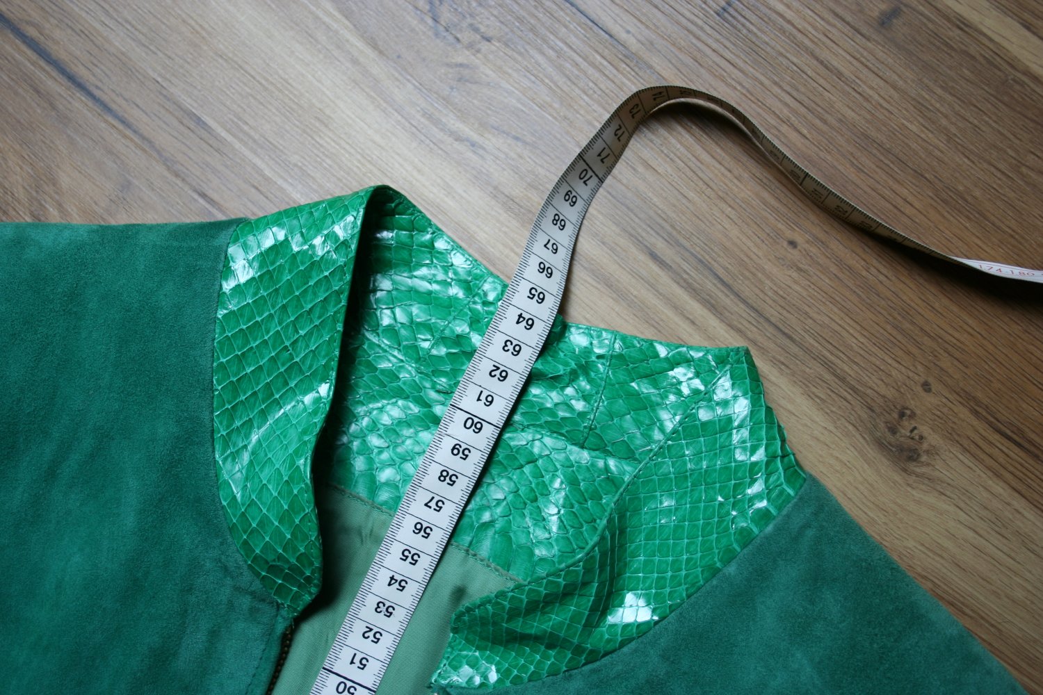 Velours Leder Blazer Flaschengrün Schneiderarbeit