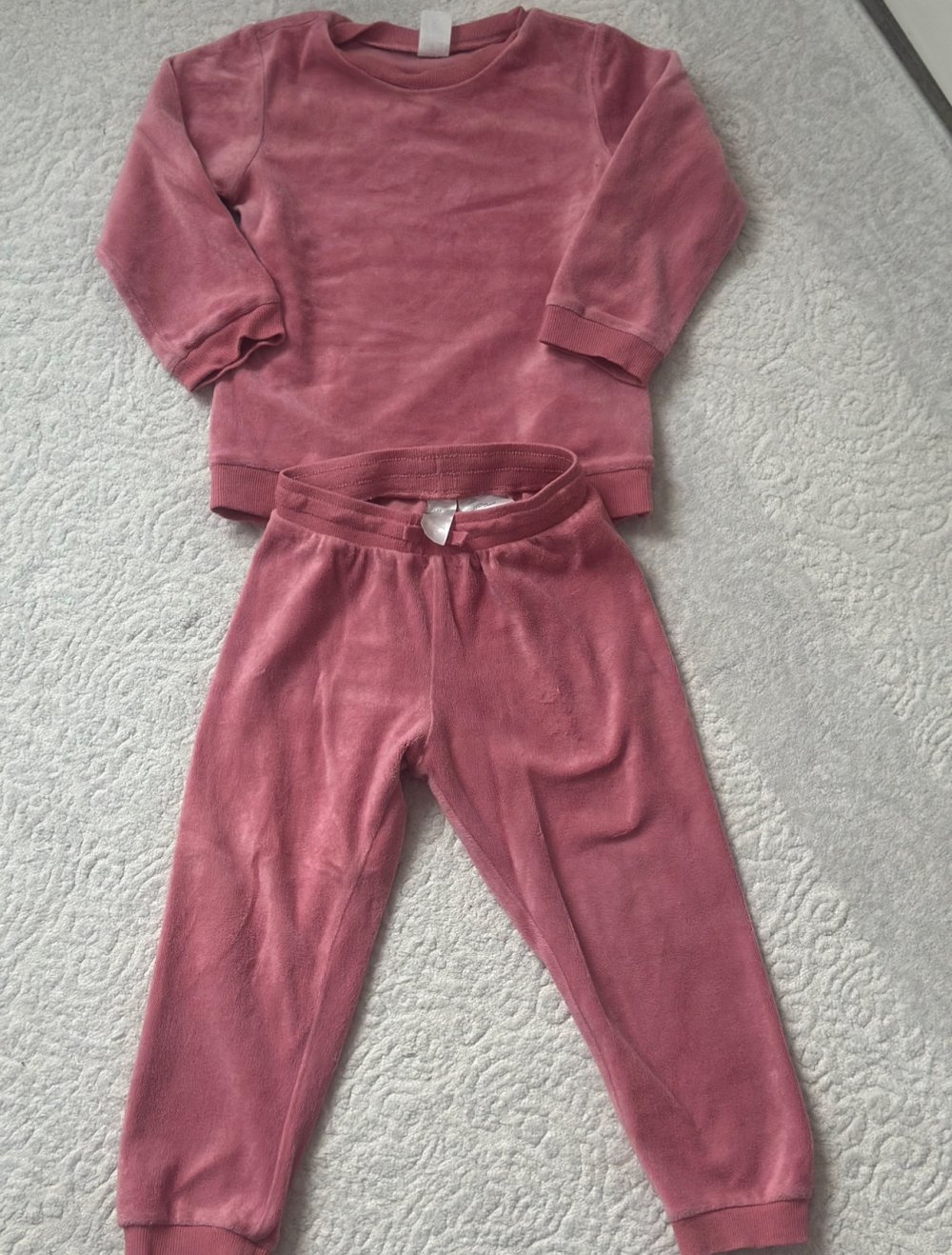 Samt Zweiteiler in rosé alt rosa