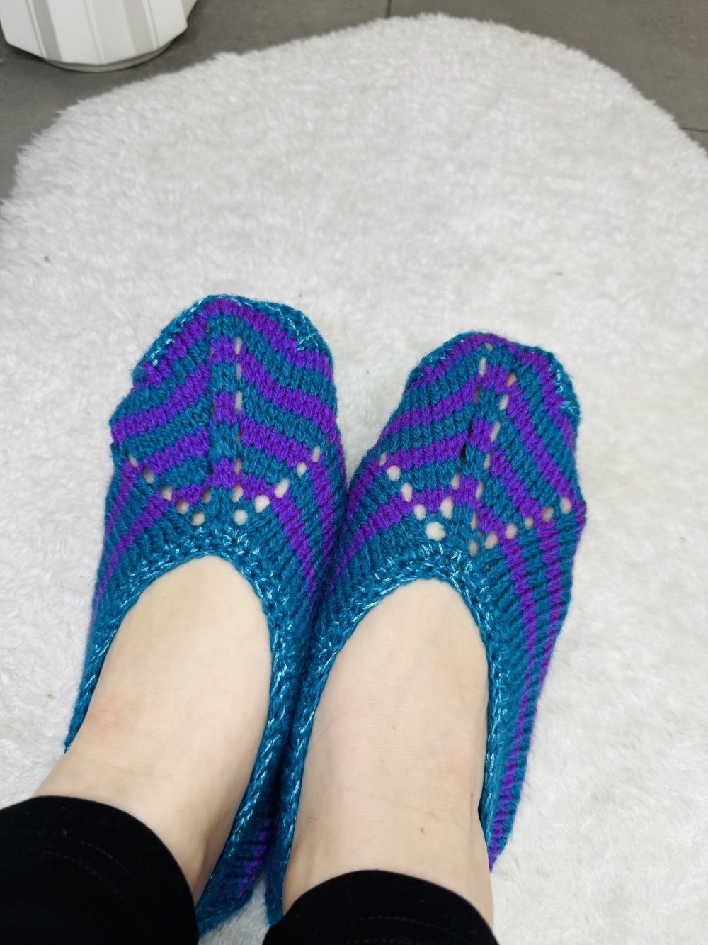 Schöne Damen Hausschuhe Socken Strick Stricksocken Handgefertigt 38 Neu