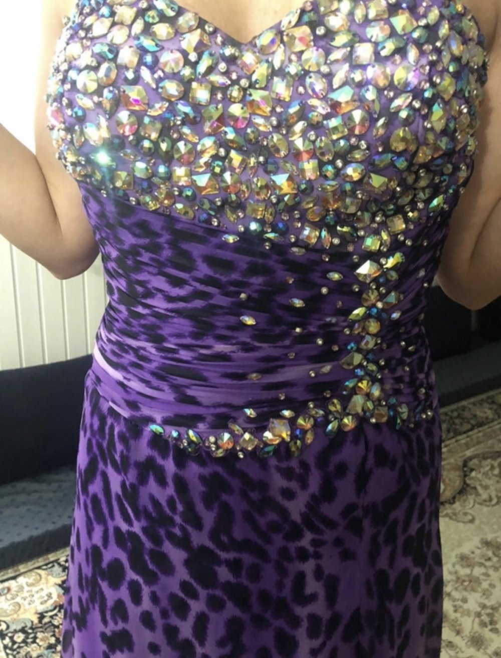 Schönes Abendkleid Ballkleid Kleid Maxikleid Hochzeitskleid Strass Pailletten