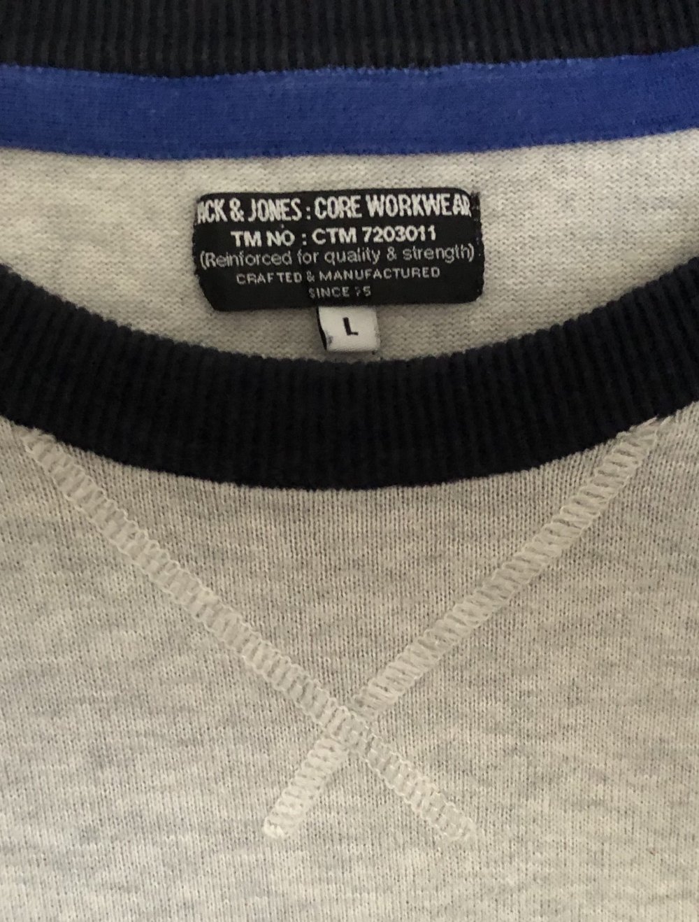 Jack & Jones Pullover in Gr L - grau