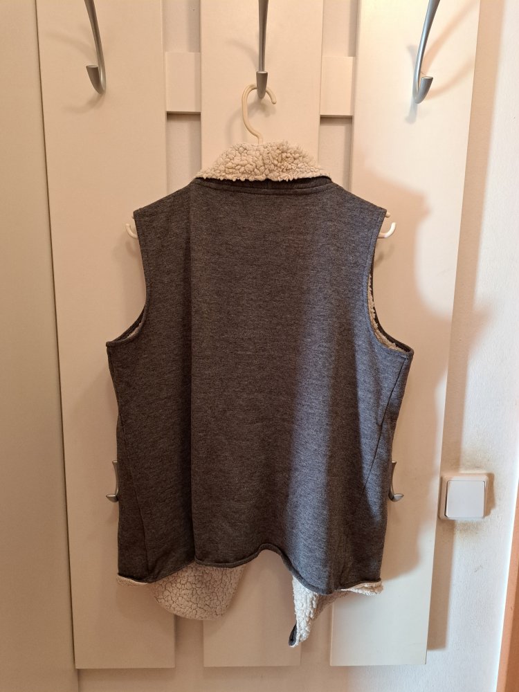 Kunstfell Weste Gr. M grau Cardigan