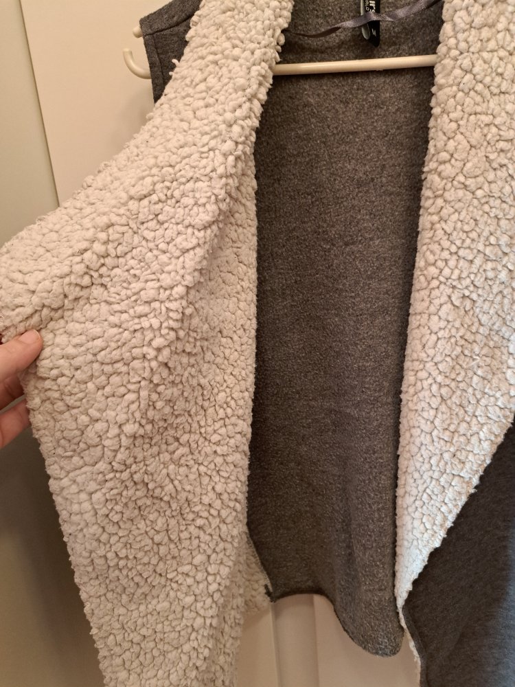 Kunstfell Weste Gr. M grau Cardigan