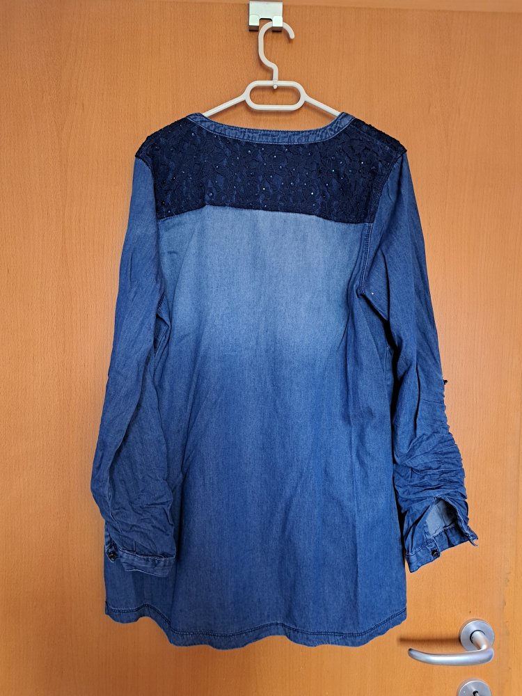 Jeans Kleid Gr. 38 Denim Hemd Muster