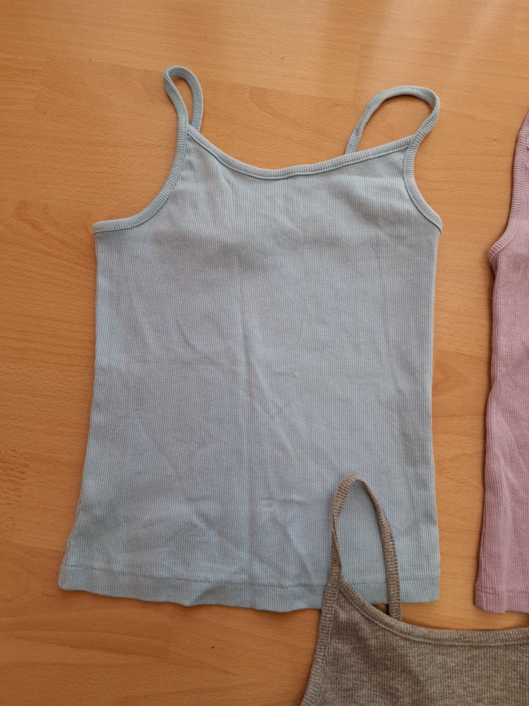 3 Ripp Tops Gr. XXS Set Spaghetti Crop