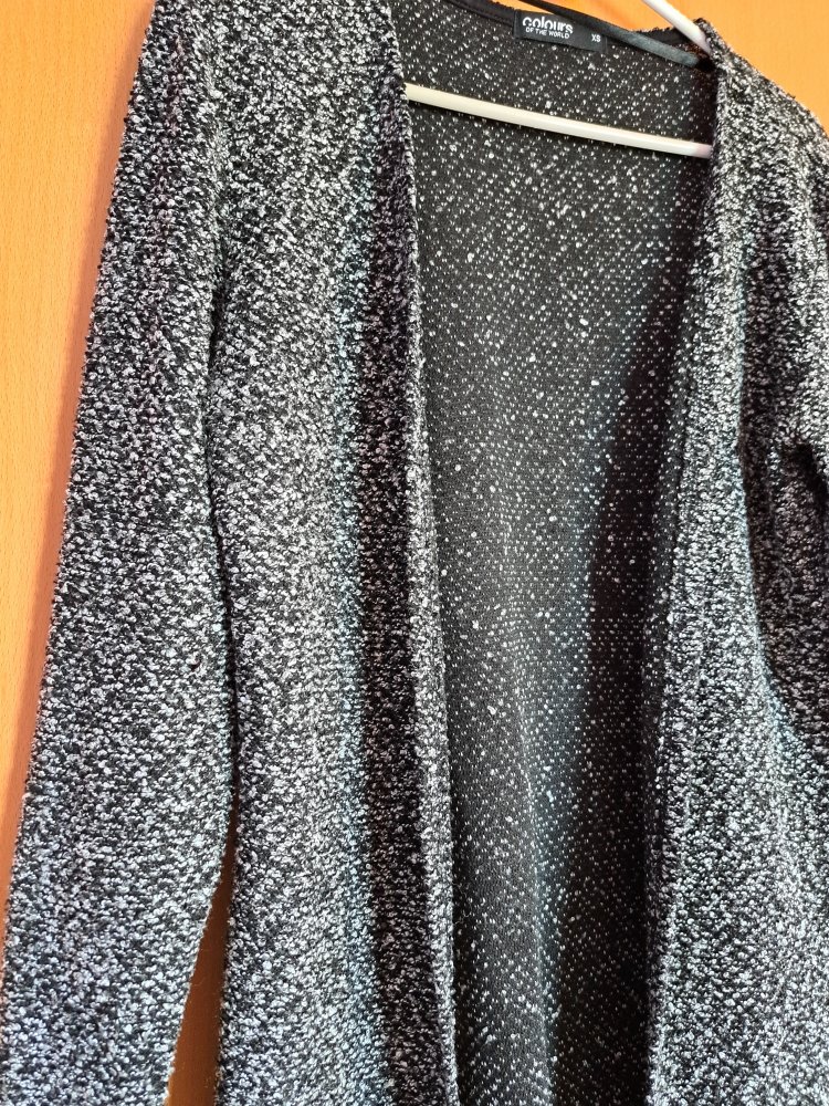 Strick Weste Gr. XS Cardigan meliert