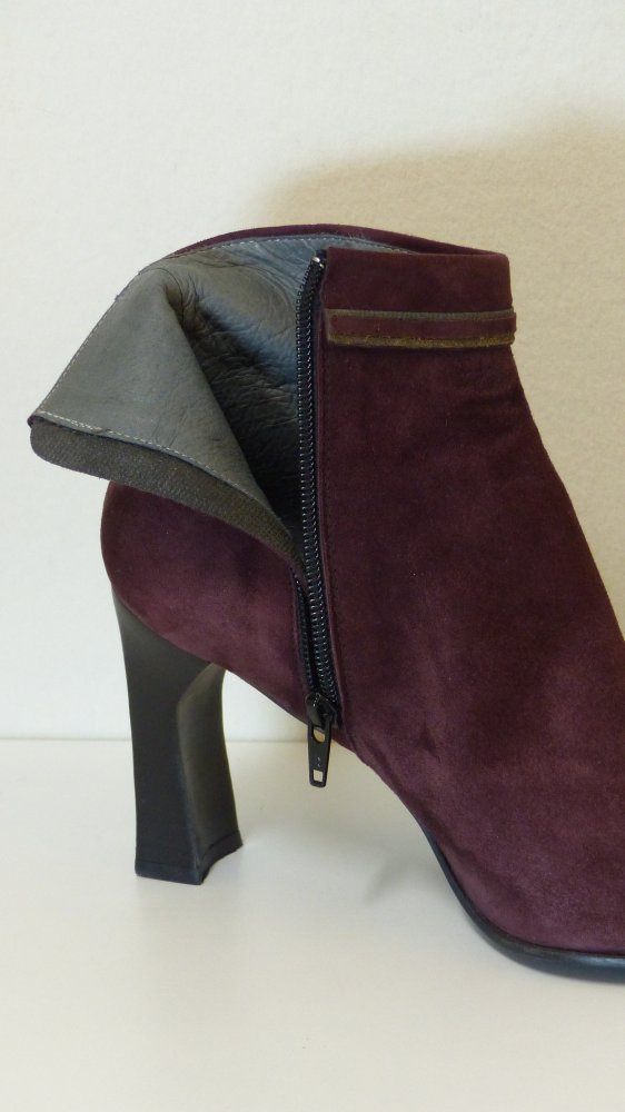spitze Veloursleder Stiefeletten