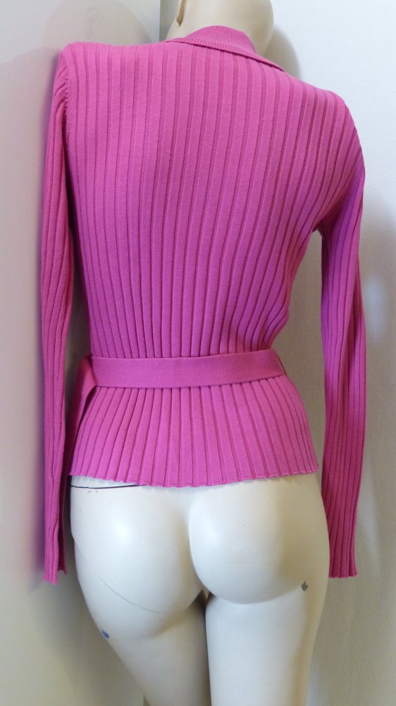 gerippter Rollkragenpullover mit Gürtel, Gr. 32/34