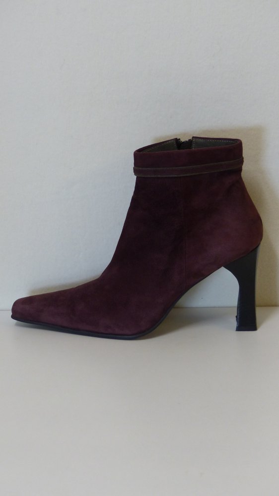 spitze Veloursleder Stiefeletten