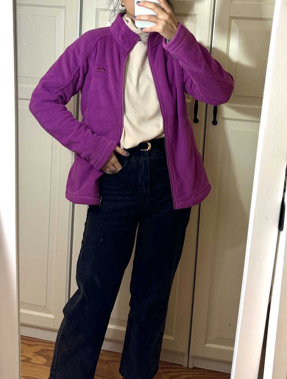 Fleecejacke mit Reißverschluss Rosa Größe S/M