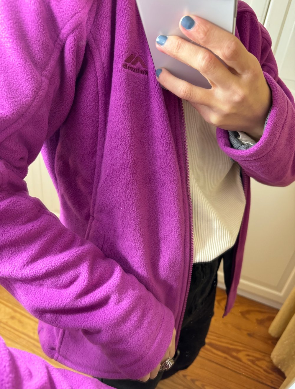 Fleecejacke mit Reißverschluss Rosa Größe S/M
