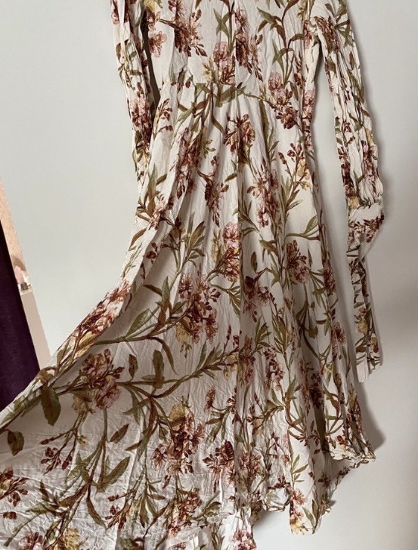Kleid H&M Flowers Blumen Hippie Vintage Sommerkleid Maxidress Boho Grösse M