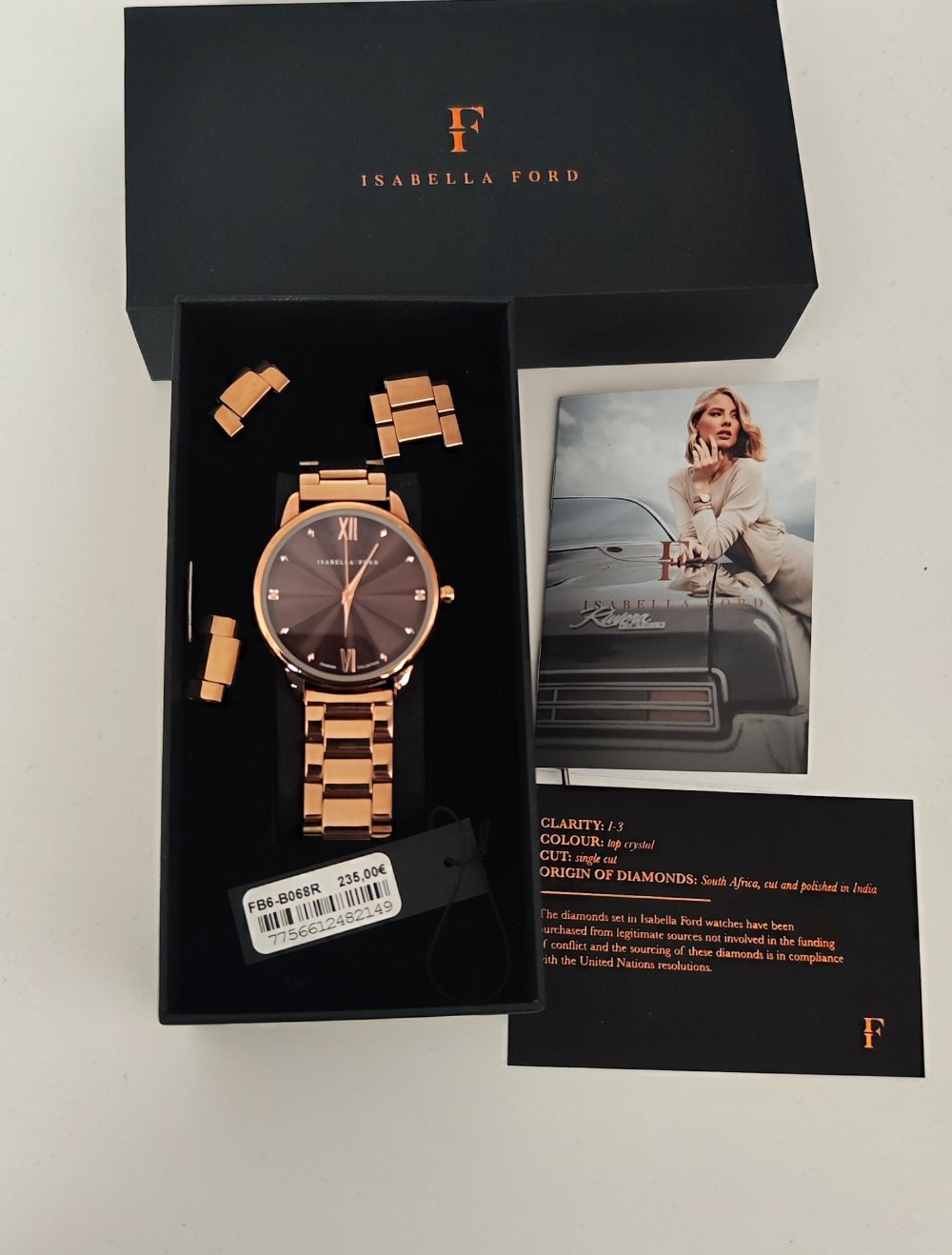 Isabella Ford Uhr mit Diamanten