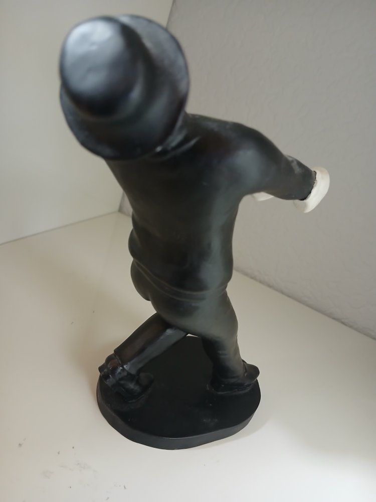 Moderne Kunst Skulptur Sammel Figur Pantomime schwarz weiss ca.18 cm hoch ausgefallen