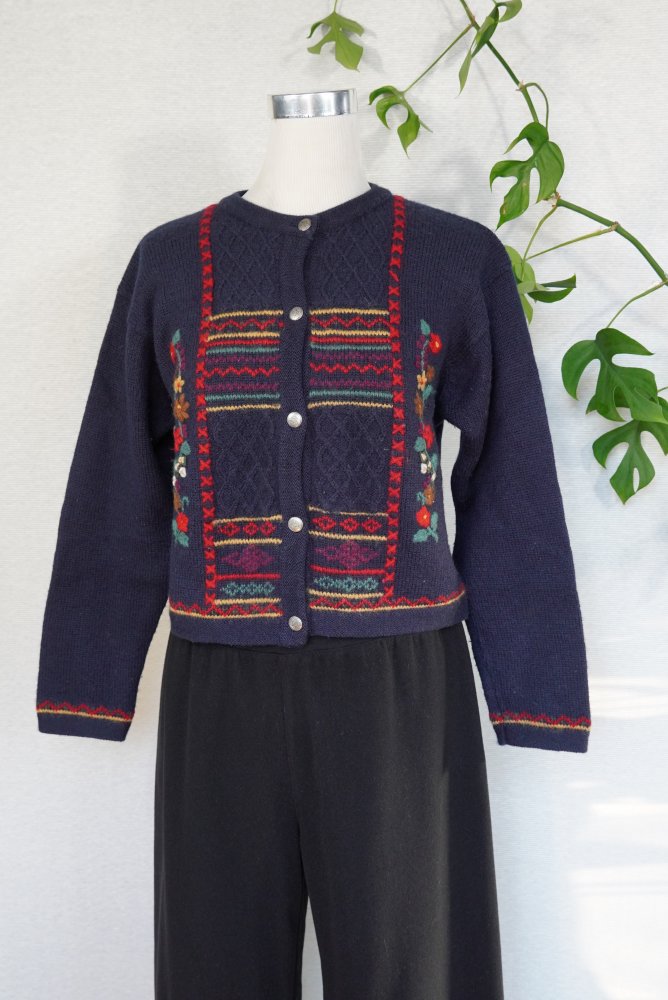 Strickjacke Gr. S Wolle Trachtenjacke Cardigan