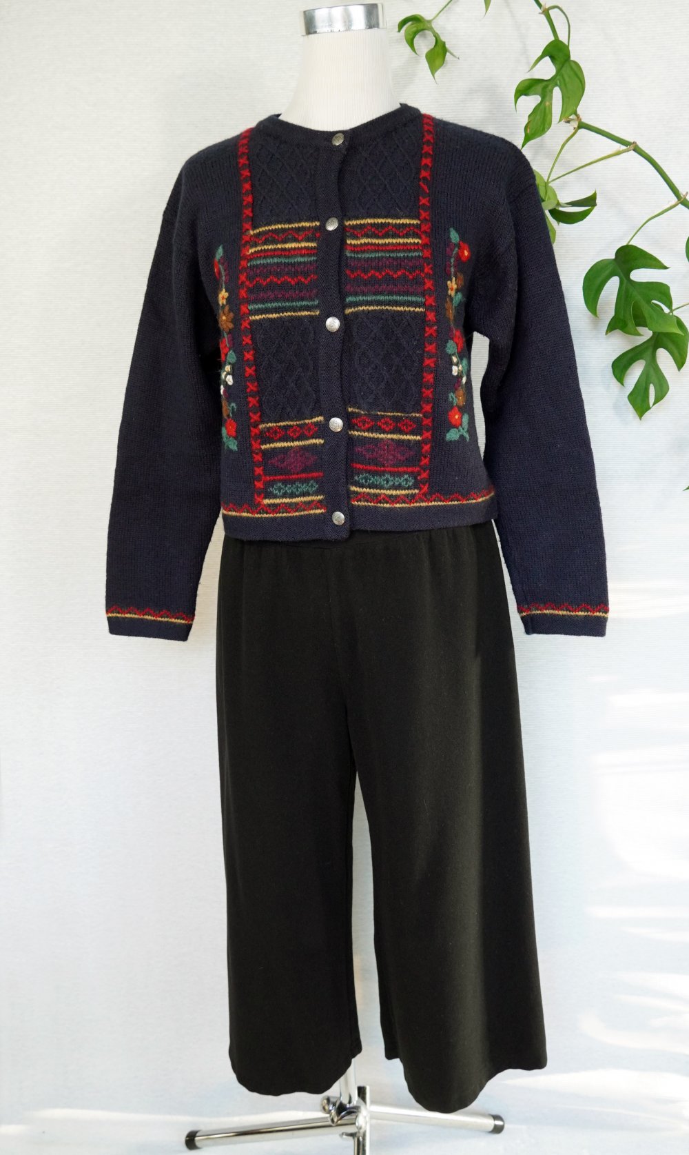Strickjacke Gr. S Wolle Trachtenjacke Cardigan