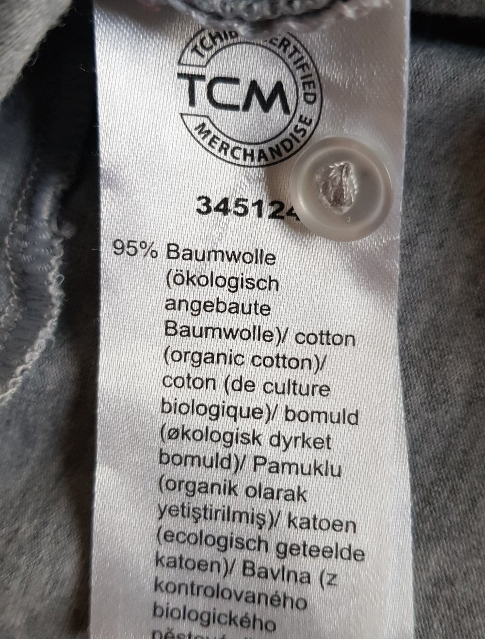 Langarmkleid  Gr.98/104 #Tchibo # grau # Zebra #meliert