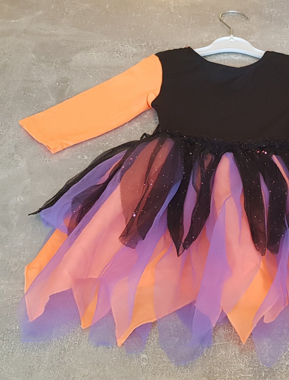 Hexenkostüm Gr.92 #orange #lila Neon