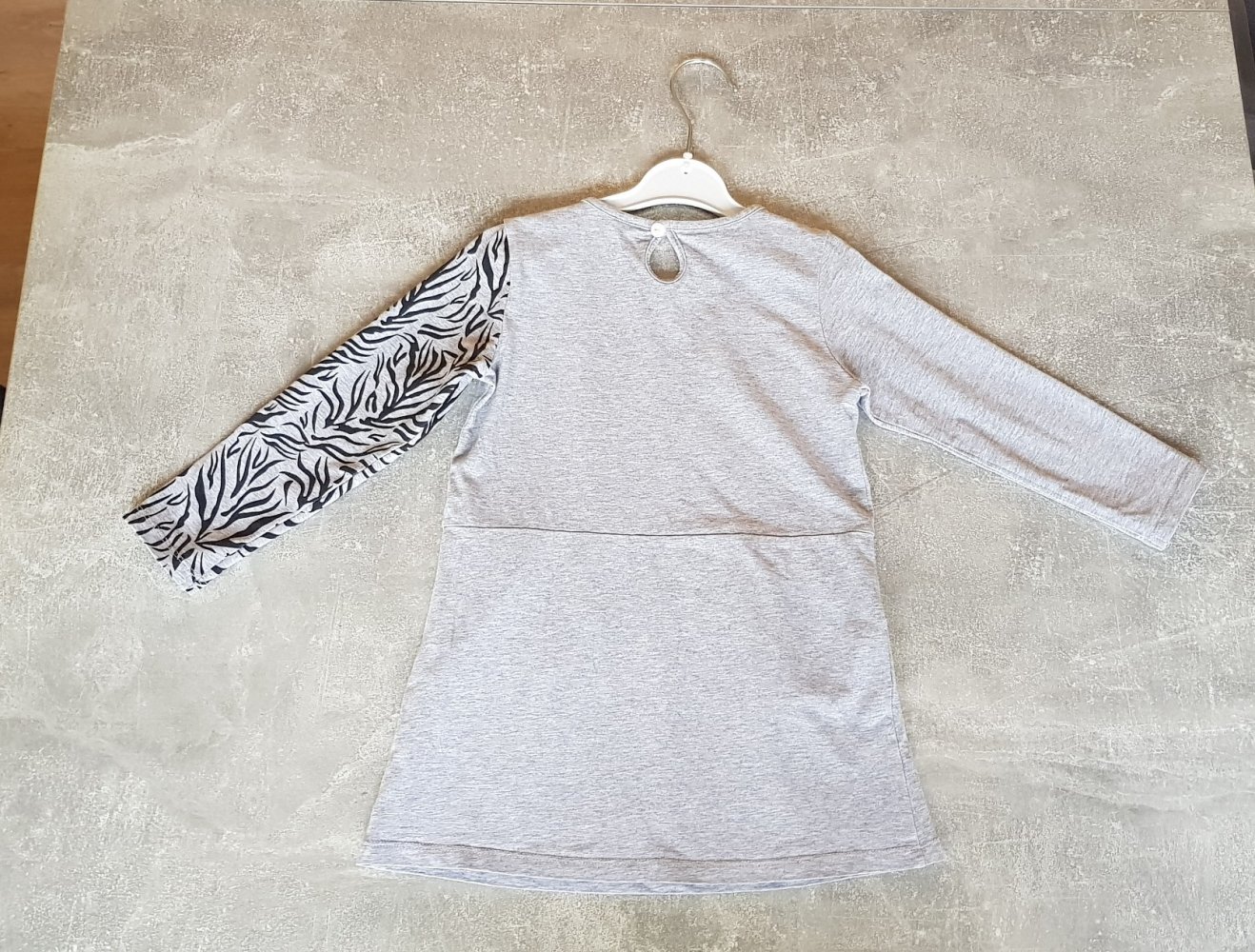 Langarmkleid  Gr.98/104 #Tchibo # grau # Zebra #meliert