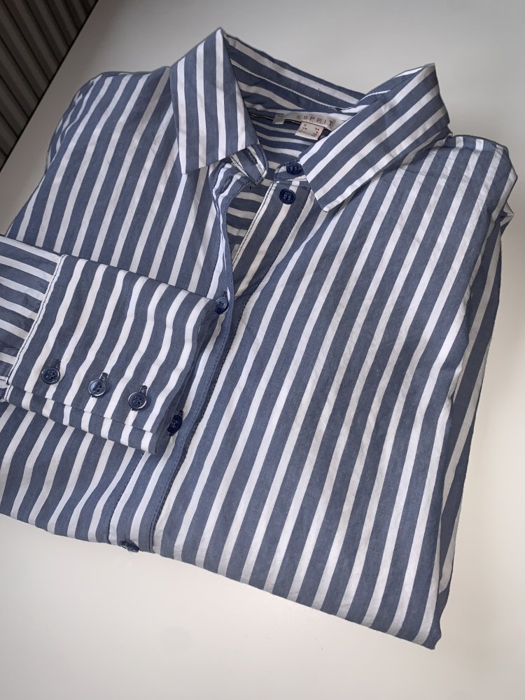 Neuwertig! Esprit (Hemd-)Bluse blau/weiß gestreift 