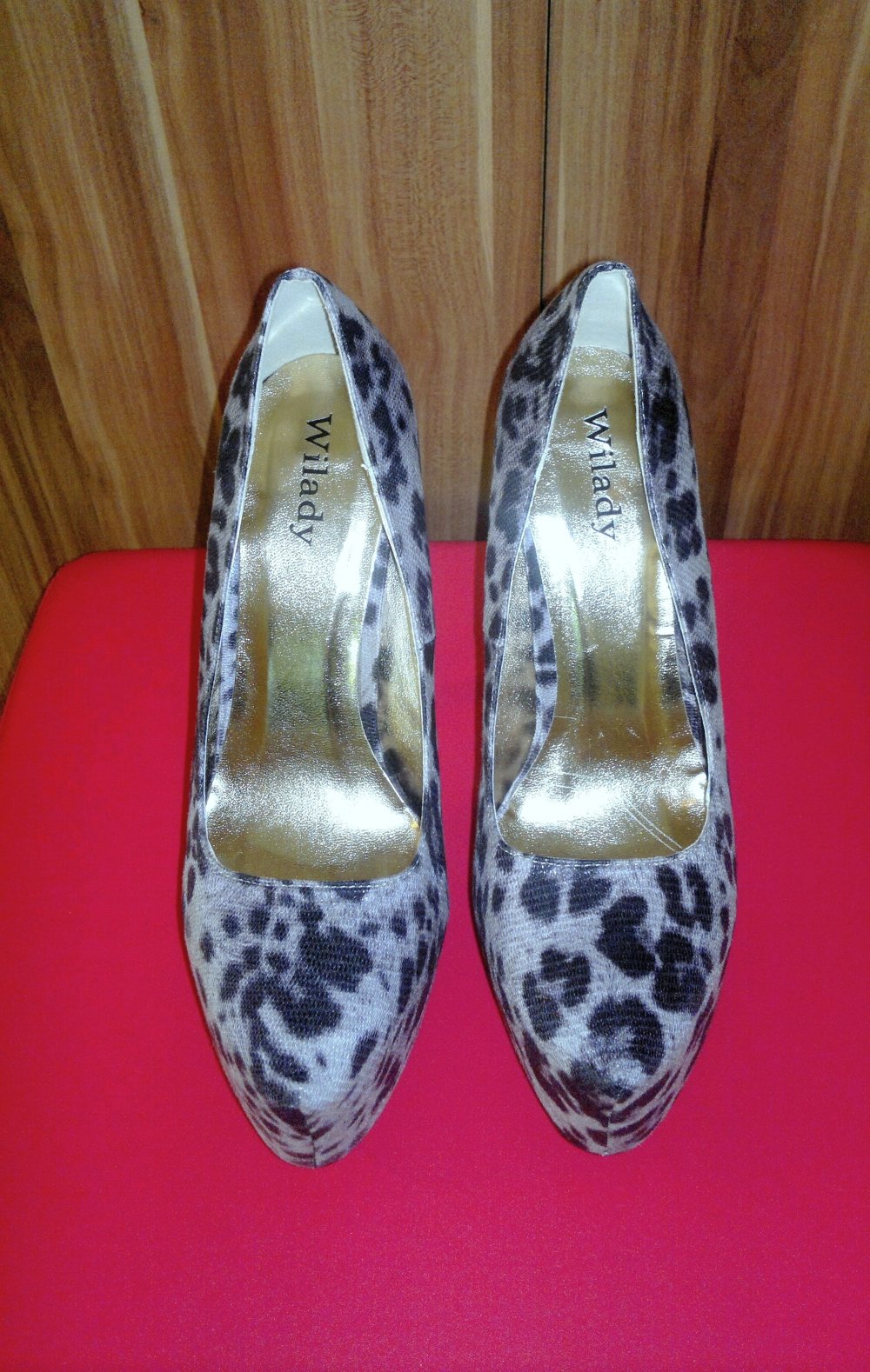 High Heels Plateau Pumps, LEO braun-grau, NEU in OVP