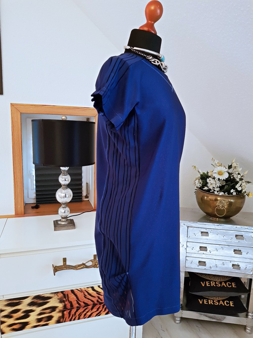 HIGH USE HIGH TECH Damen Kleid blau Jerseykleid Gr.S-M