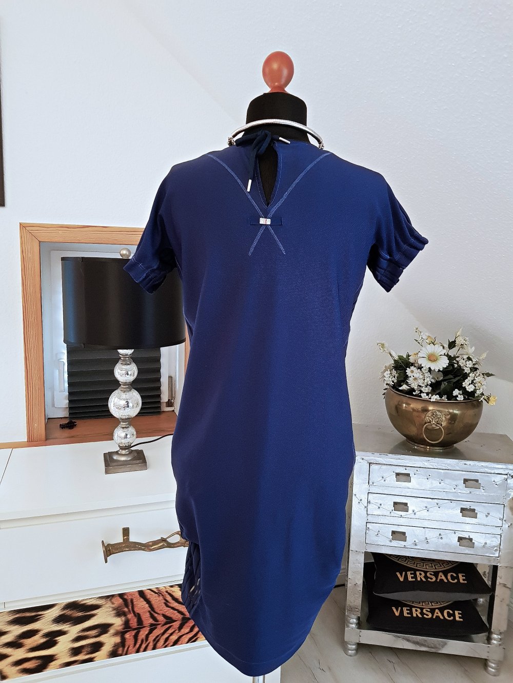 HIGH USE HIGH TECH Damen Kleid blau Jerseykleid Gr.S-M