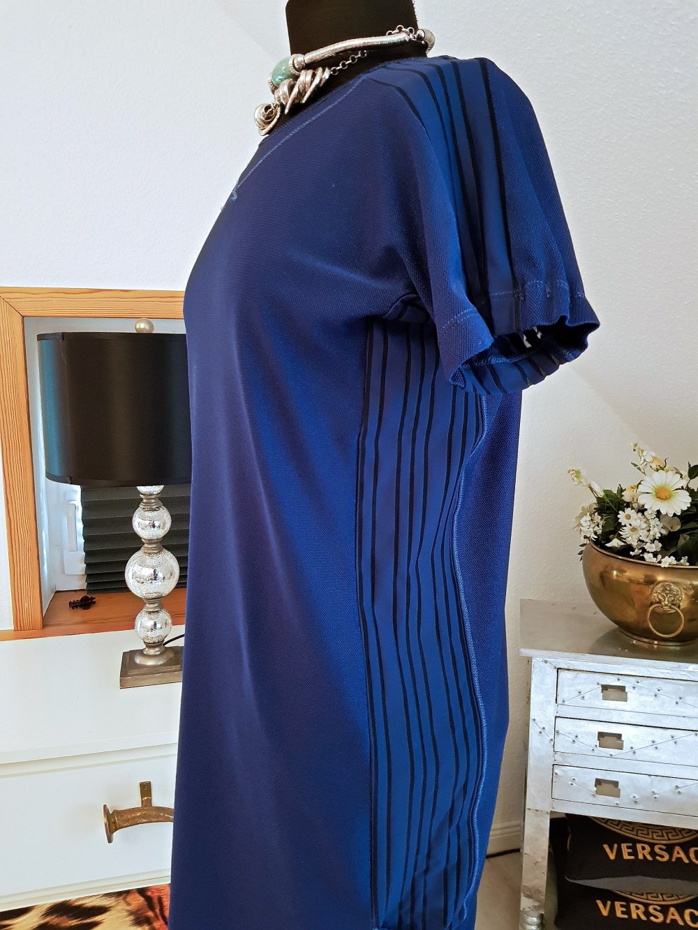 HIGH USE HIGH TECH Damen Kleid blau Jerseykleid Gr.S-M