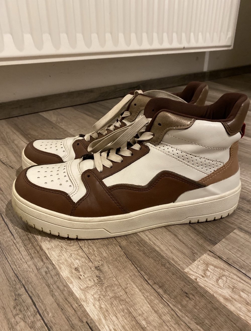 Sneaker Boots Stradivarius Braun Glitzer Gr. 42 Vintage