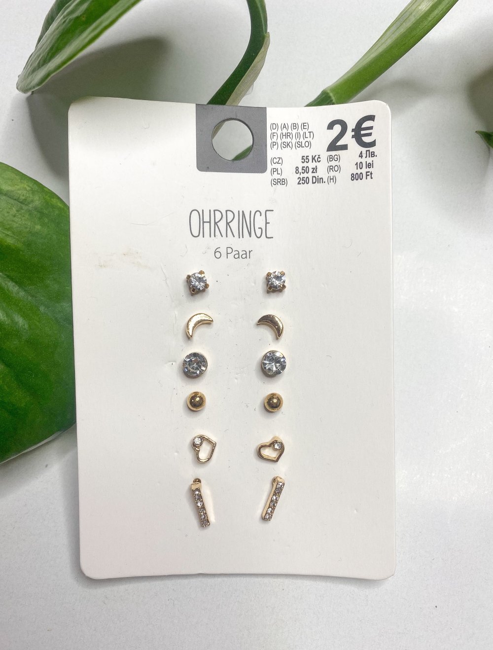Ohrringe 6 Paar Ohrstecker