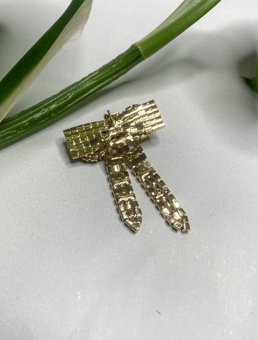 Ohrring Schleife Lila Gold