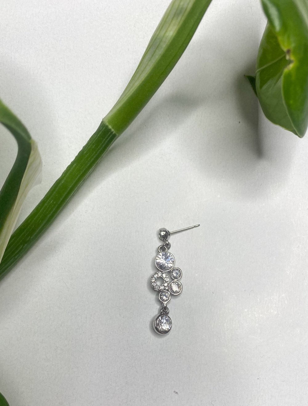 Silber Ohrring Strassteine