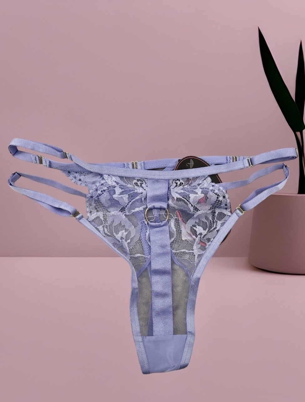 HKM Private Collection - Hedonist String Tanga - Flieder Blau - M // Neu