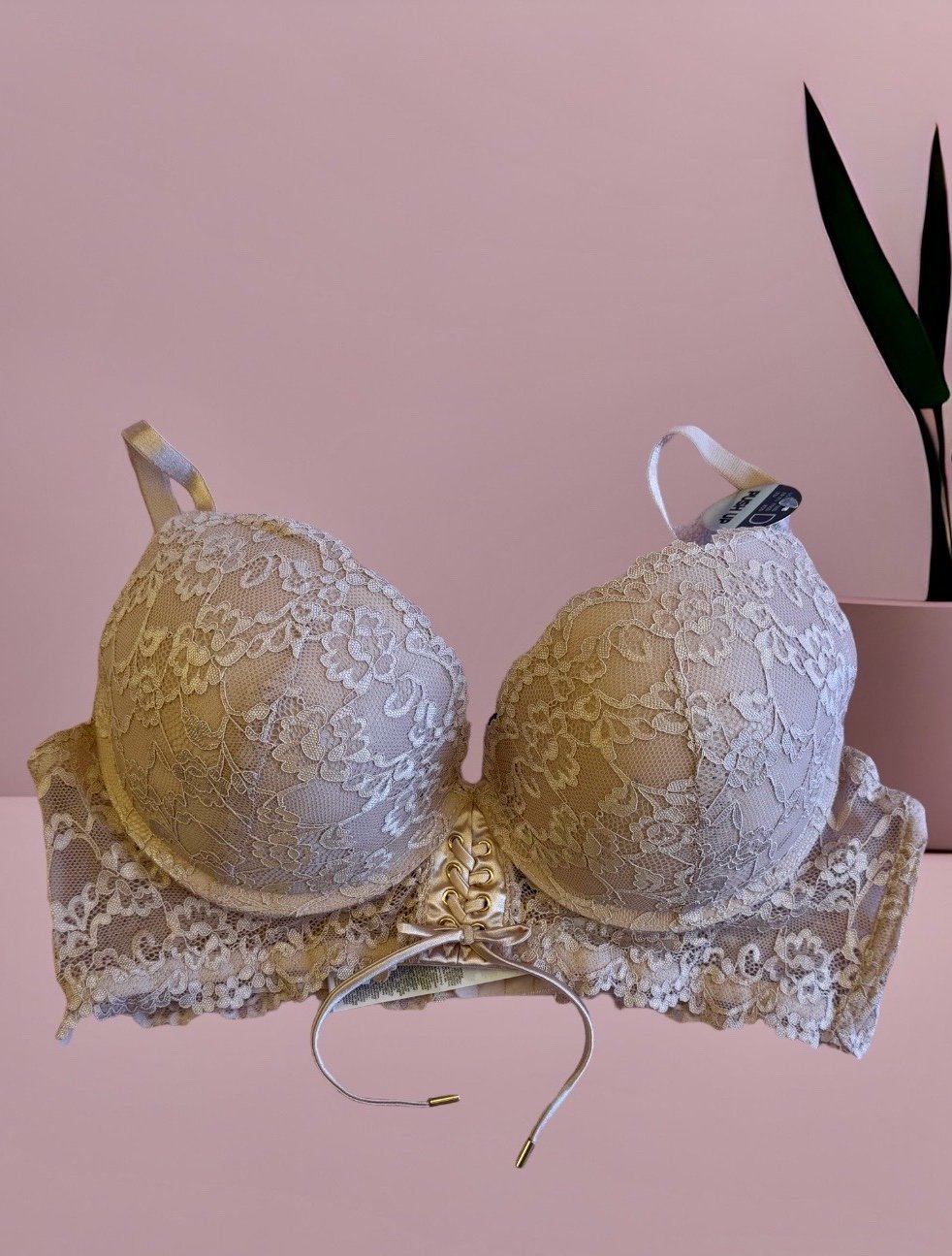 Censored Longline Bügel BH Push-Up Rose - 85D // Neu