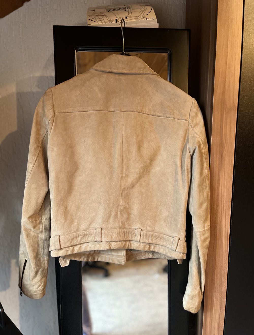 Bershka Wildleder Jacke Lederjacke S beige