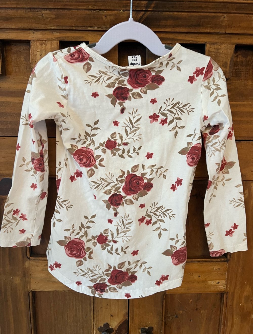 Pullover mit Blümchen für Mädchen 104