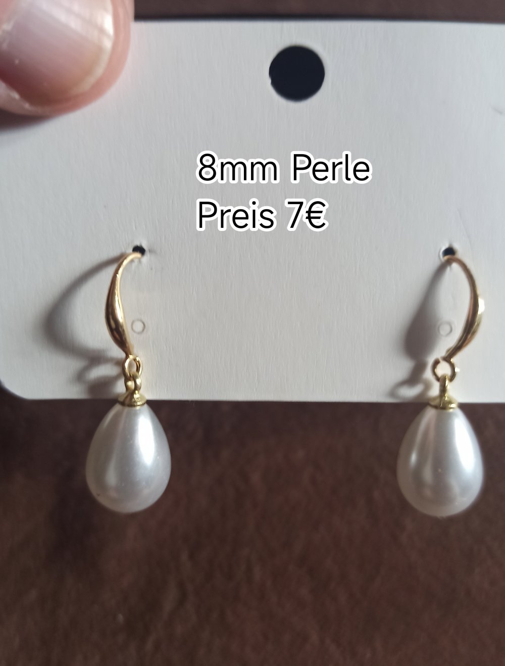 Perlen Ohrringe 8mm
