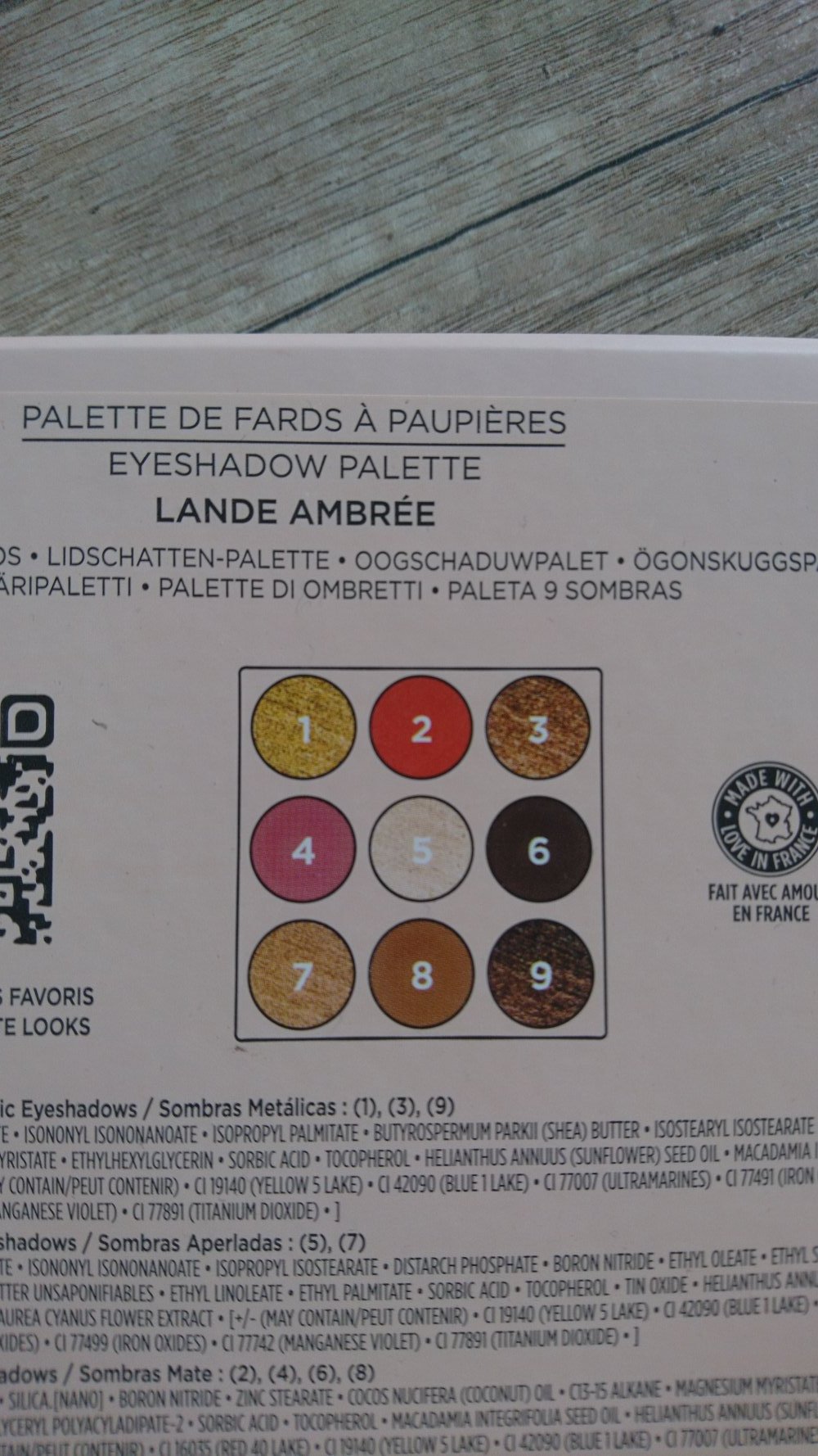 Yves Rocher Lidschatten Palette Nuance Lande Ambreé