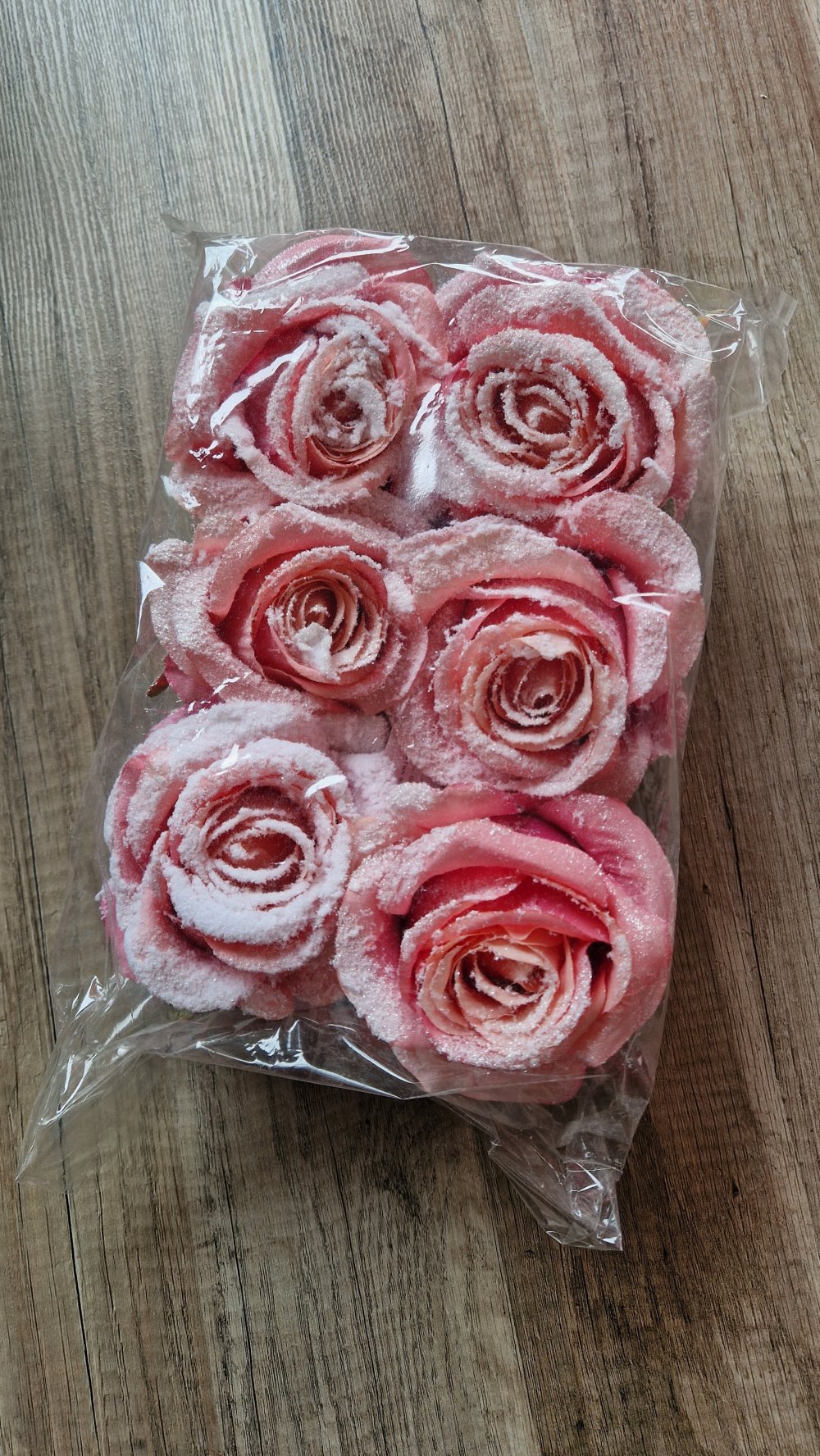 Kunstpflanze Rose mit Klammer Dekorose