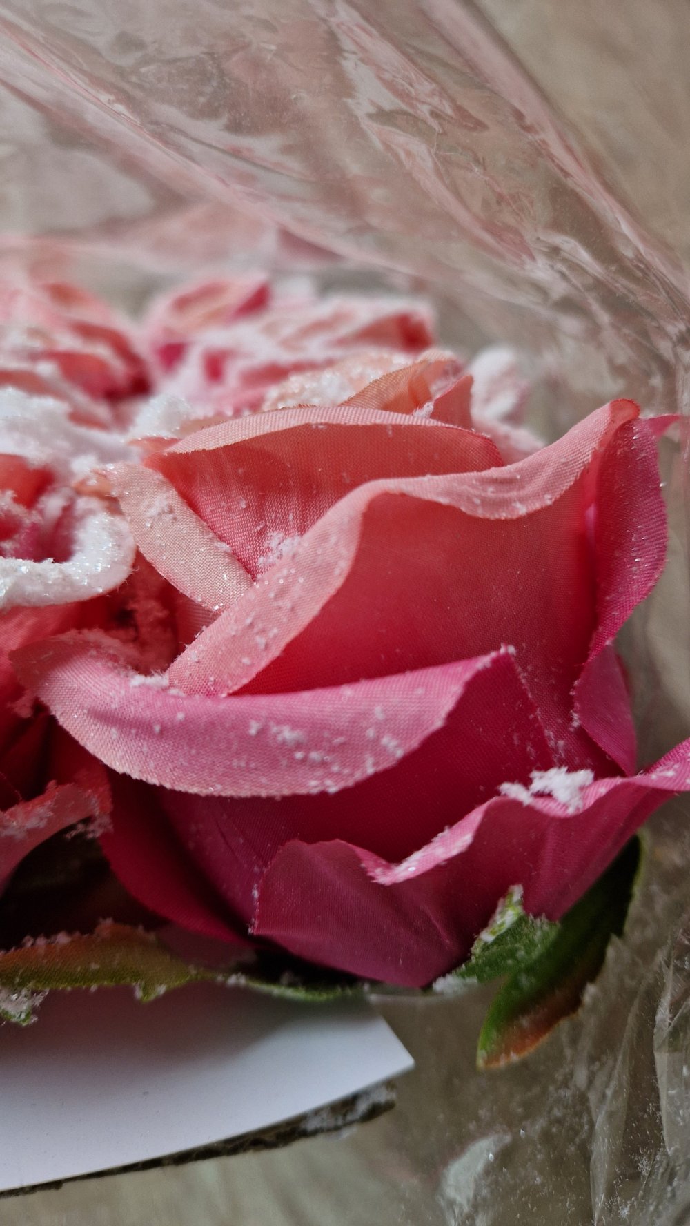 Kunstpflanze Rose mit Klammer Dekorose