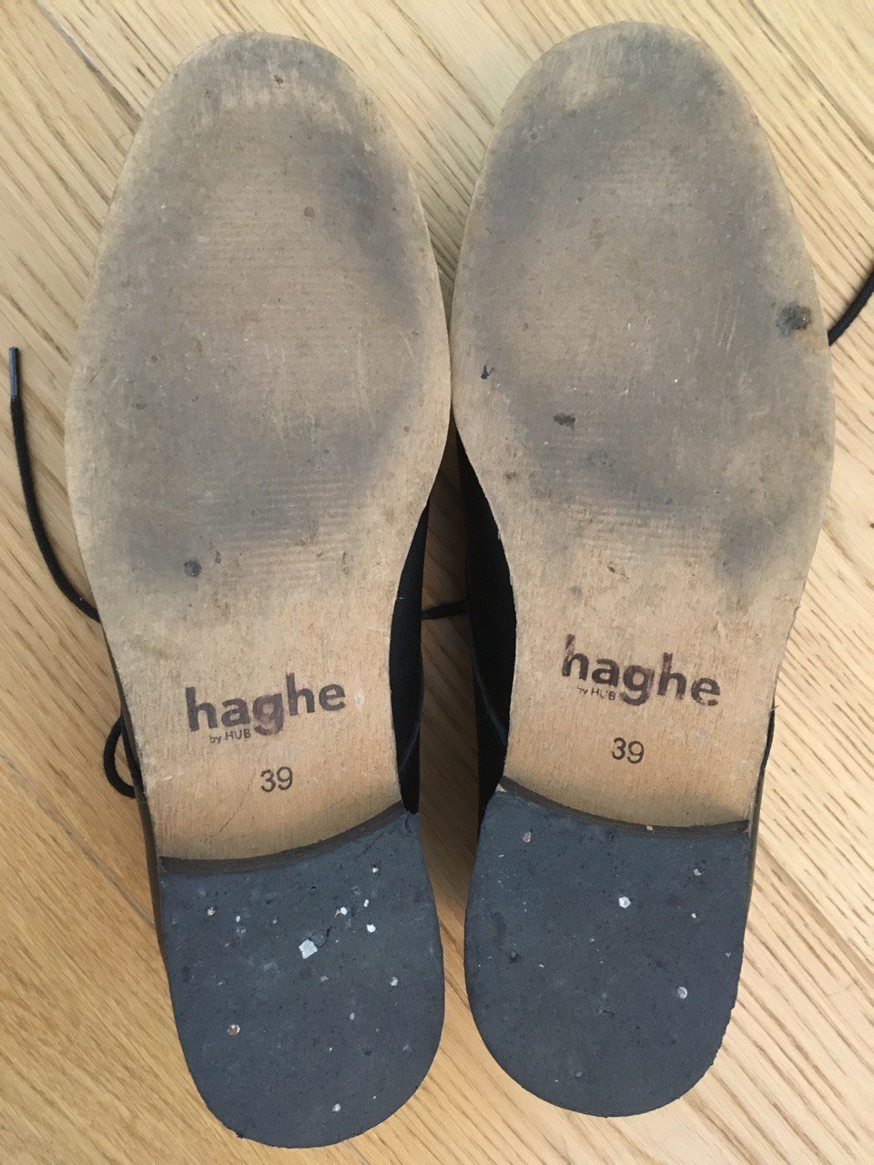 Schwarze Leder Halbschuhe