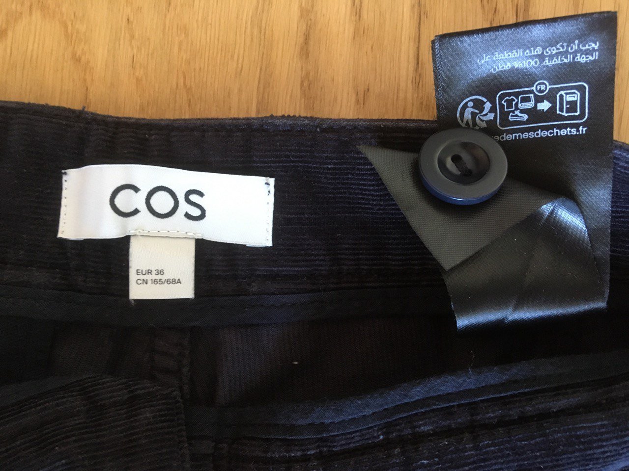 Dunkelblaue Cordhose Business